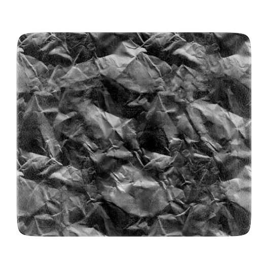 Planche À Découper Conception de Motif de papier 3d noir brut (Devant)