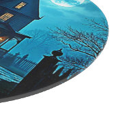Planche À Découper Conception de nuit au clair de lune bleu du manoir (Coin)