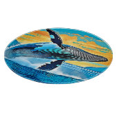Planche À Découper Conception de saut de liberté océanique de baleine (Coin)