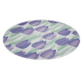 Planche À Découper Conception de tulipe : violet clair floral. (Coin)