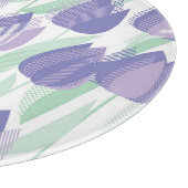 Planche À Découper Conception de tulipe : violet clair floral. (Coin)