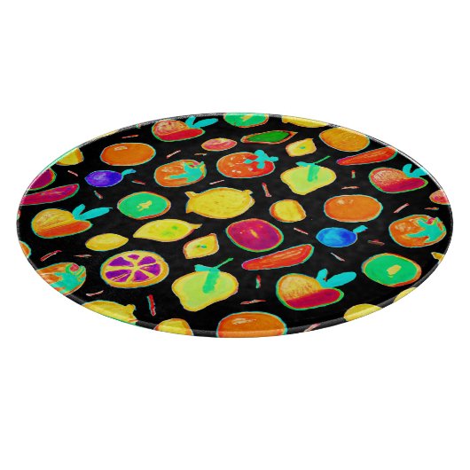 Planche À Découper Conception de vision de néon fruité (Coin)