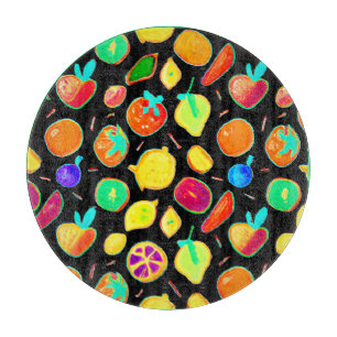 Planche À Découper Conception de vision de néon fruité