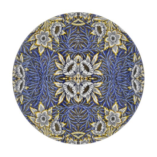 Planche À Découper Conception de William Morris Tulipe Saules Bleu et (Devant)