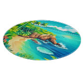Planche À Découper Conception des lisses de la côte tropicale (Coin)