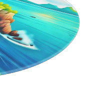 Planche À Découper Conception des lisses de la côte tropicale (Coin)