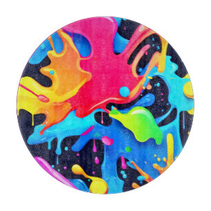 Planche À Découper Conception d'une partie de peinture dynamique