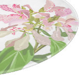 Planche À Découper Conception florale d'orchidée rose – Art botanique (Coin)