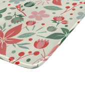 Planche À Découper Conception florale lumineuse avec feuilles vertes (Coin)