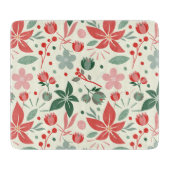 Planche À Découper Conception florale lumineuse avec feuilles vertes (Devant)