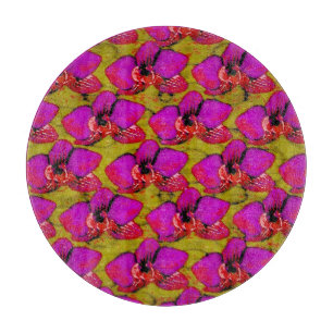 Planche À Découper Conception Florale Magenta Groovy