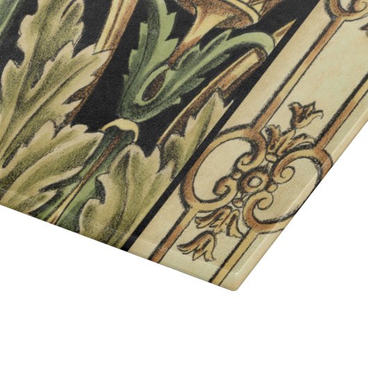 Planche À Découper Conception florale ornementale avec les frontières (Coin)