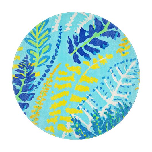 Planche À Découper Conception Florale Vibrante (Devant)