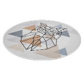 Planche À Découper Conception géométrique de hibou (Coin)