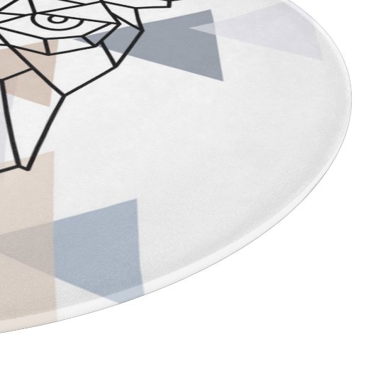 Planche À Découper Conception géométrique de hibou (Coin)