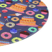 Planche À Découper Conception Motif de pâtisserie de gâteaux d'annive (Coin)