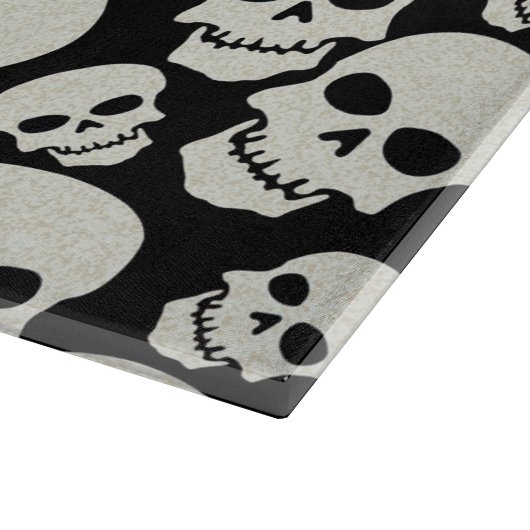 Planche À Découper Conception noire de crâne (Coin)