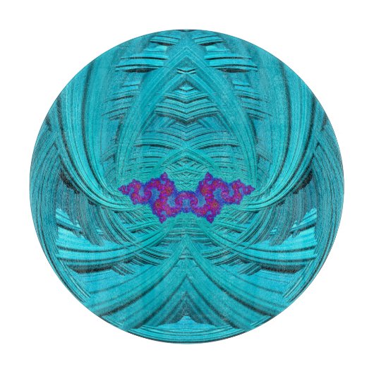 Planche À Découper Conception originale 3D Aqua, Purple et Blue (Devant)