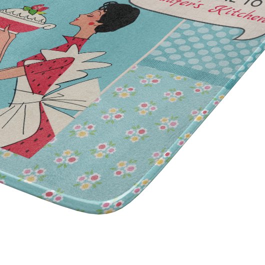 Planche À Découper Conception personnalisée rétro -6x7 (Coin)