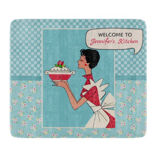 Planche À Découper Conception personnalisée rétro -6x7 (Devant)