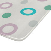 Planche À Découper Conception rétro point circulaire bleu et violet (Coin)