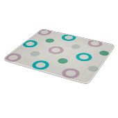 Planche À Découper Conception rétro point circulaire bleu et violet (Coin)
