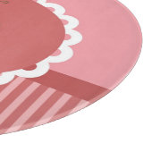 Planche À Découper Conception rose de petit gâteau (Coin)