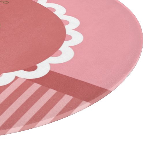 Planche À Découper Conception rose de petit gâteau (Coin)