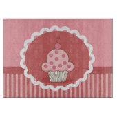 Planche À Découper Conception rose de petit gâteau (Devant)