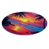 Planche À Découper Conception Tropical Sunset Paradise (Coin)