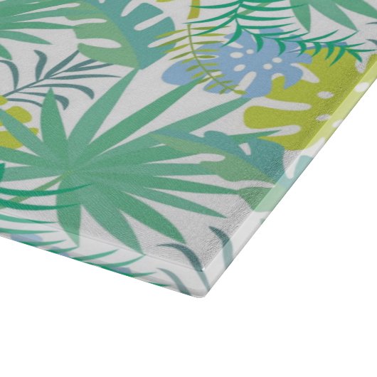 Planche À Découper Conception tropicale Monogramme Coupe (Coin)