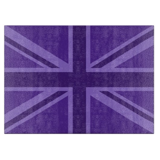 Planche À Découper Conception Union Jack violette (Devant)