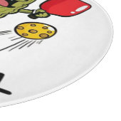 Planche À Découper Concombre Drôle Jouant Pickleball (Coin)