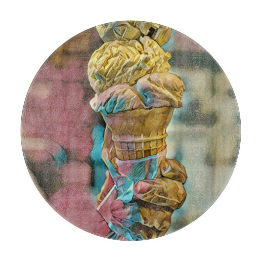 Planche À Découper cône vintage de crème glacée (Devant)