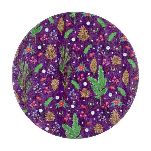 Planche À Découper Cones de pin de Noël : Festive sans mer (Devant)