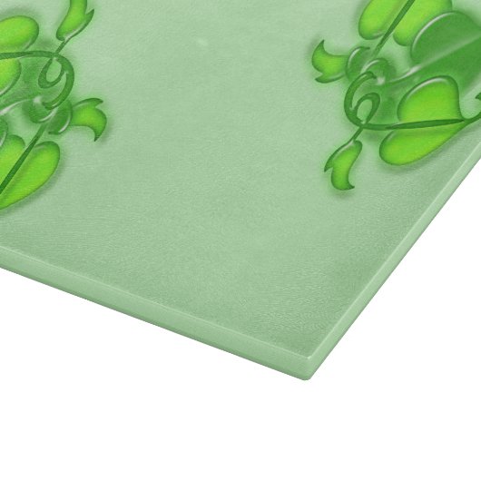 Planche À Découper Conseil de coupe - Clusters de Feuilles verts (Coin)