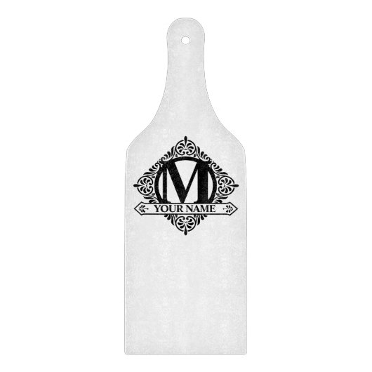Planche À Découper Conseil de coupe de conception monogramme (Devant)