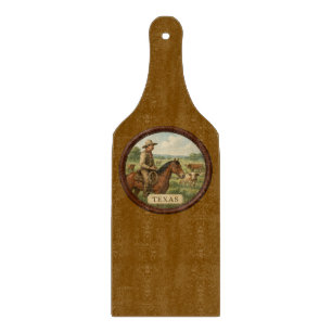 Planche À Découper Conseil de coupe du Texas Cowboy