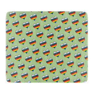 Planche À Découper Conseil de coupe Motif Coeur arc-en-ciel