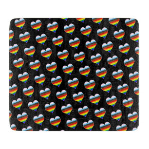 Planche À Découper Conseil de coupe Motif Coeur arc-en-ciel