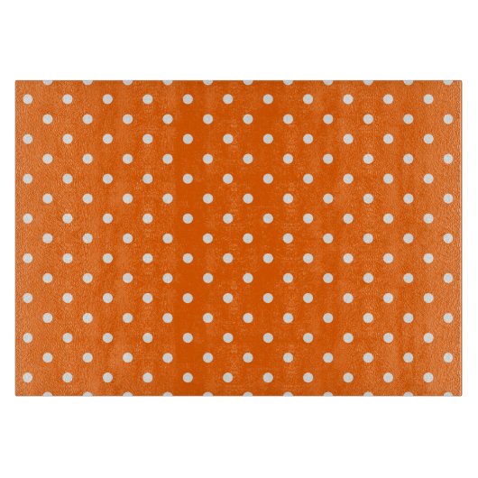 Planche À Découper Conseil de coupe Pois orange (Devant)