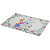 Planche À Découper Conseil de taille du verre de lapin de Pâques (Coin)