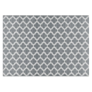 Planche À Découper Conseil gris de taille du verre de Quatrefoil