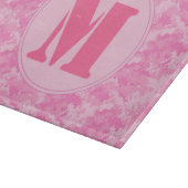 Planche À Découper Conseil rose de taille du verre de monogramme (Coin)