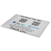 Planche À Découper Conseil virtuel jar q r code argent don PayPal ven (Coin)