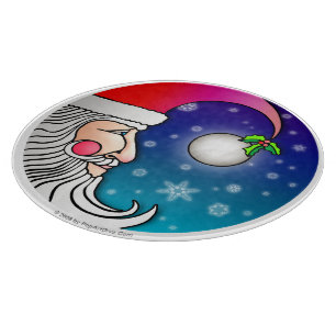 Planche À Découper Conseils de taille du verre de LUNE de PÈRE NOËL