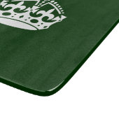 Planche À Découper CONSERVEZ CALME COURONNE sur la Personnaliser vert (Coin)