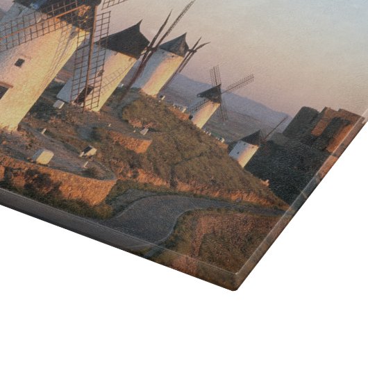 Planche À Découper Consuegra, La Mancha, Espagne, moulins à vent (Coin)