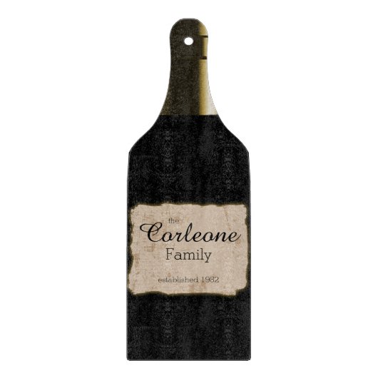 Planche à découper contemporaine de bouteille de (Devant)