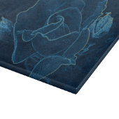 Planche À Découper contour de rose bleue (Coin)